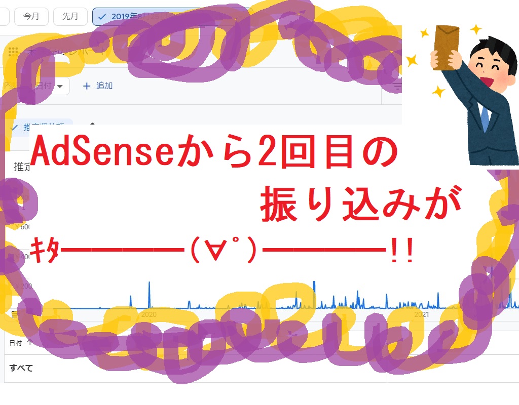 ２回目のAdSenseからの振り込みがｷﾀ━━━━(ﾟ∀ﾟ)━━━━!!